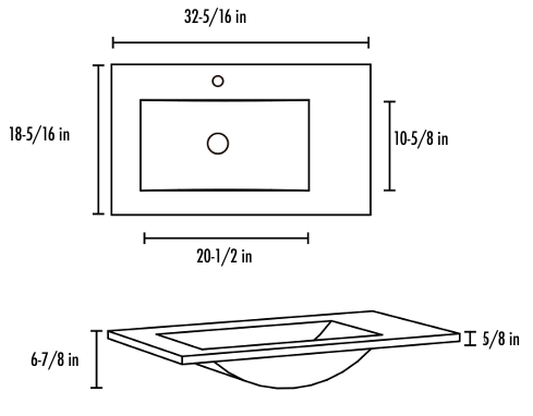 DAX Onix Glossy Ceramic Basin