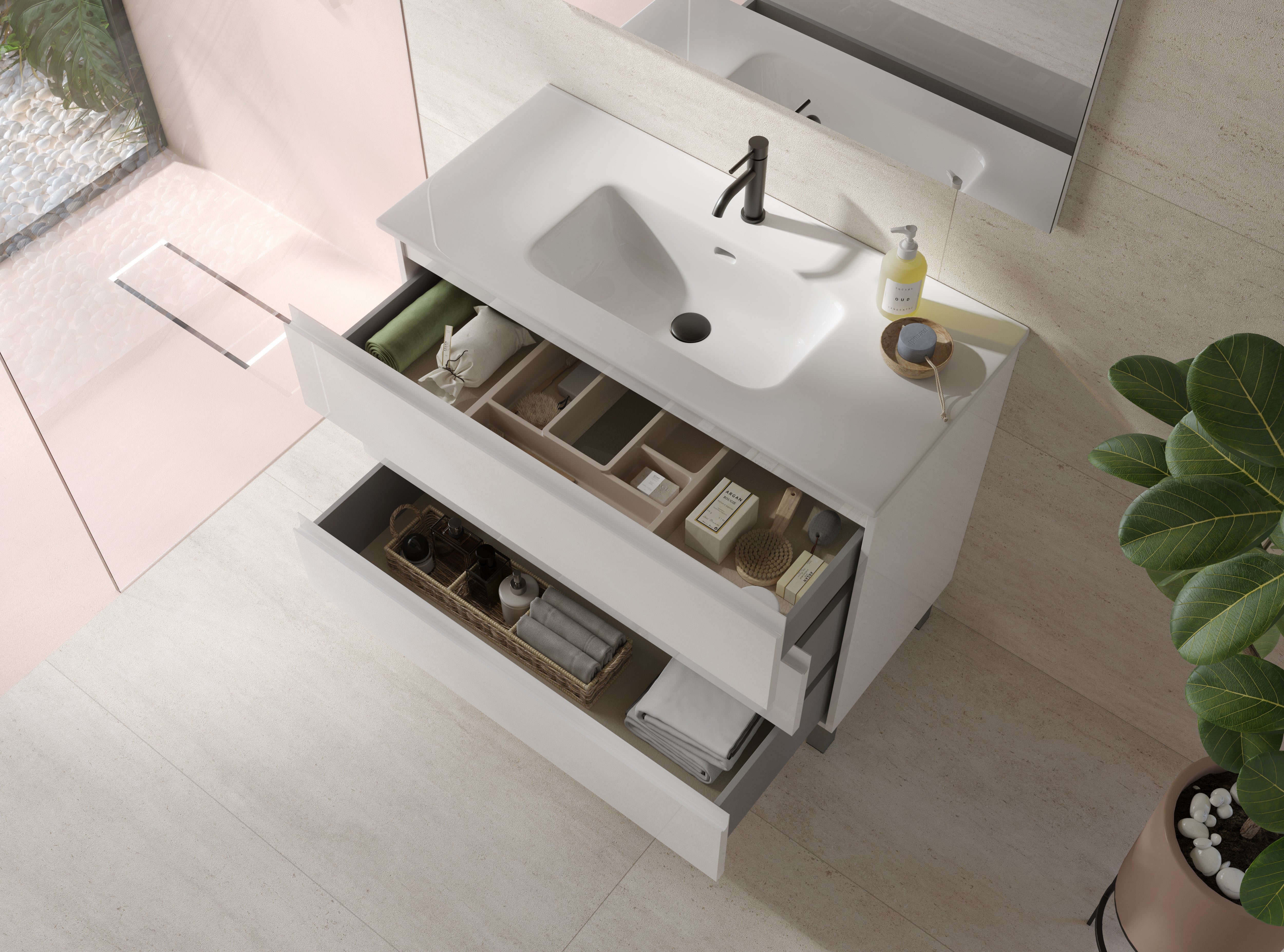 DAX Onix Glossy Ceramic Basin with antibacterial treatment. Highly resistant and easy to clean. Order now at www.daxib.com