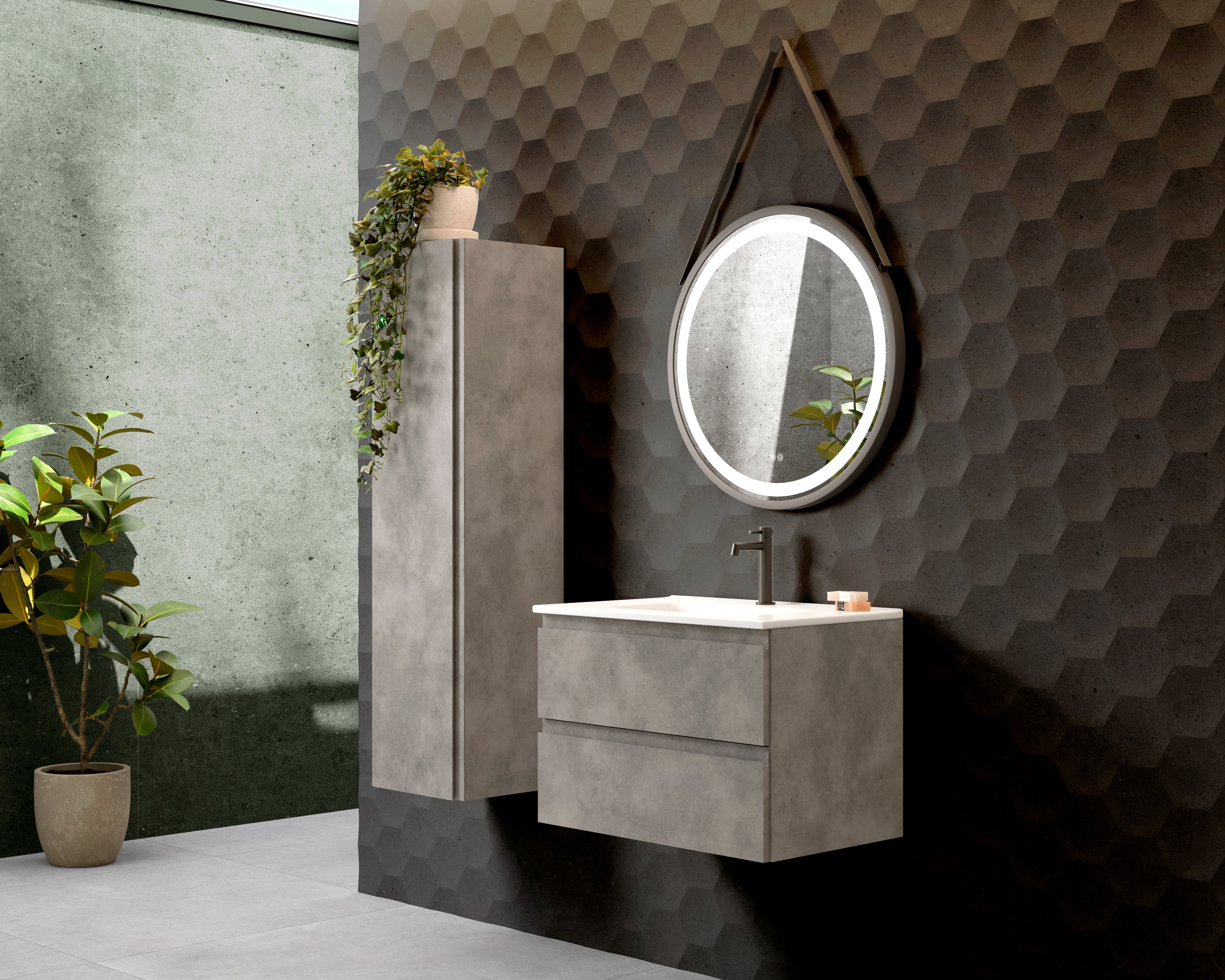 Pasadena Single Bathroom Vanity Cabinet with Onix Ceramic Basin