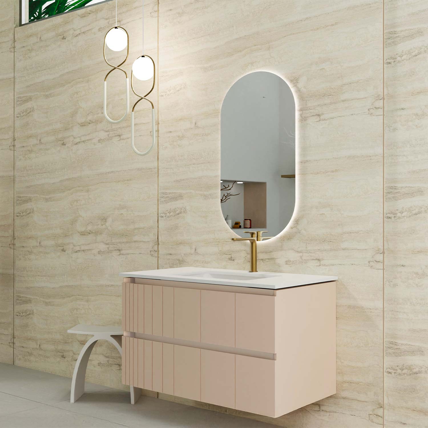 pol collection vanity cabinet 40 inches with basin included