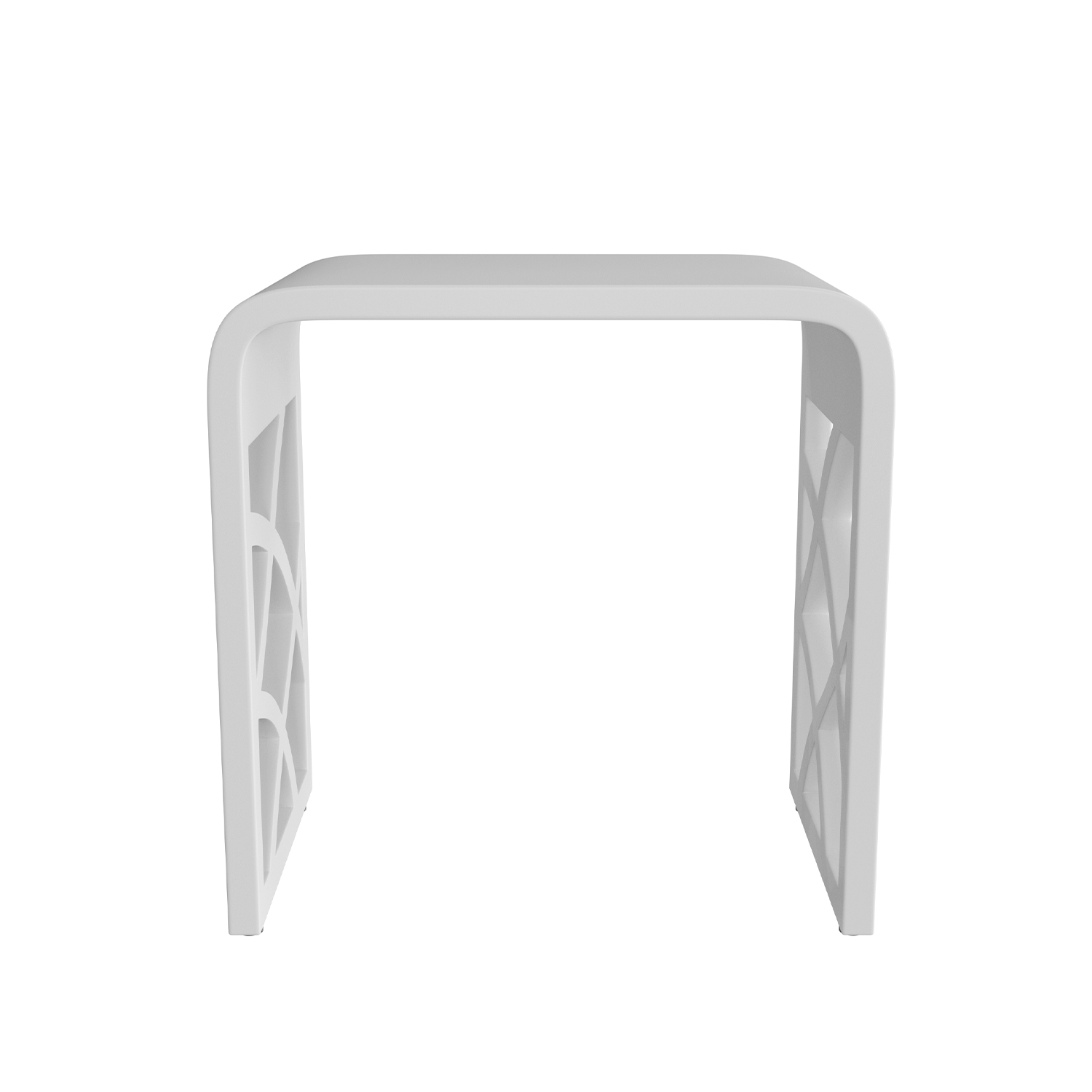 Taburete de baño de superficie sólida DAX - Negro mate (DAX-ST-05-B)