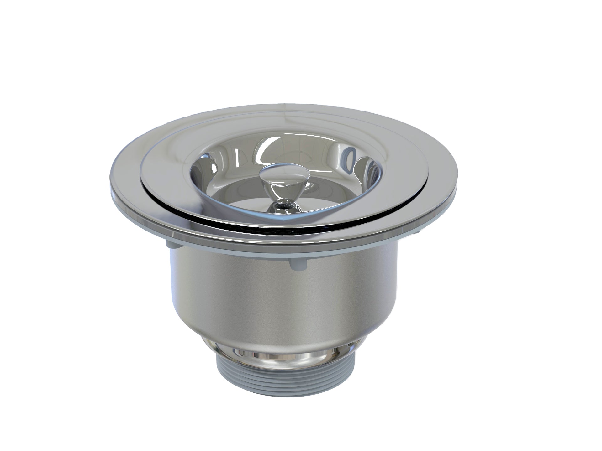 DAX Kitchen Basket Strainer, Stainless Steel Body, Chrome Finish, 4-1/2 x 4 Inches (DR-303A)