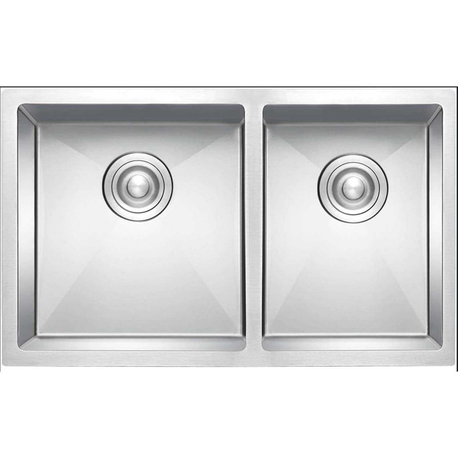 DAX 60/40 Double Bowl Undermount Kitchen Sink 32" x 18" - R10 - 18G. No Accessories Included (DX-T3219-R10-X).