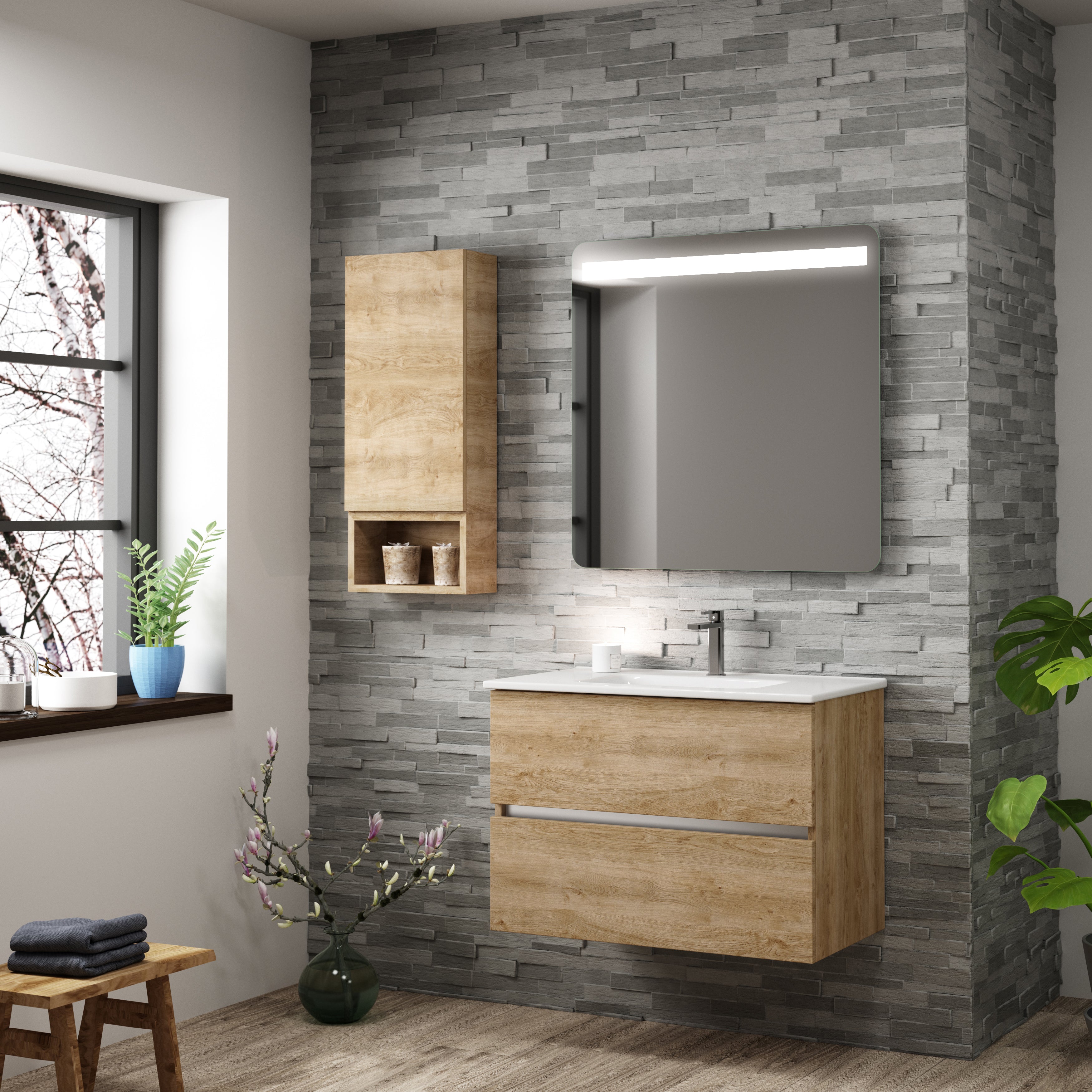 DAX Ibiza Bathroom Vanity Cabinet with Onix Basin Included