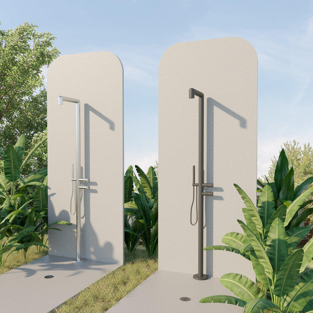 DAX Freestanding Outdoor Shower with Hand Shower and Stainless Steel Body (DAX-807271)