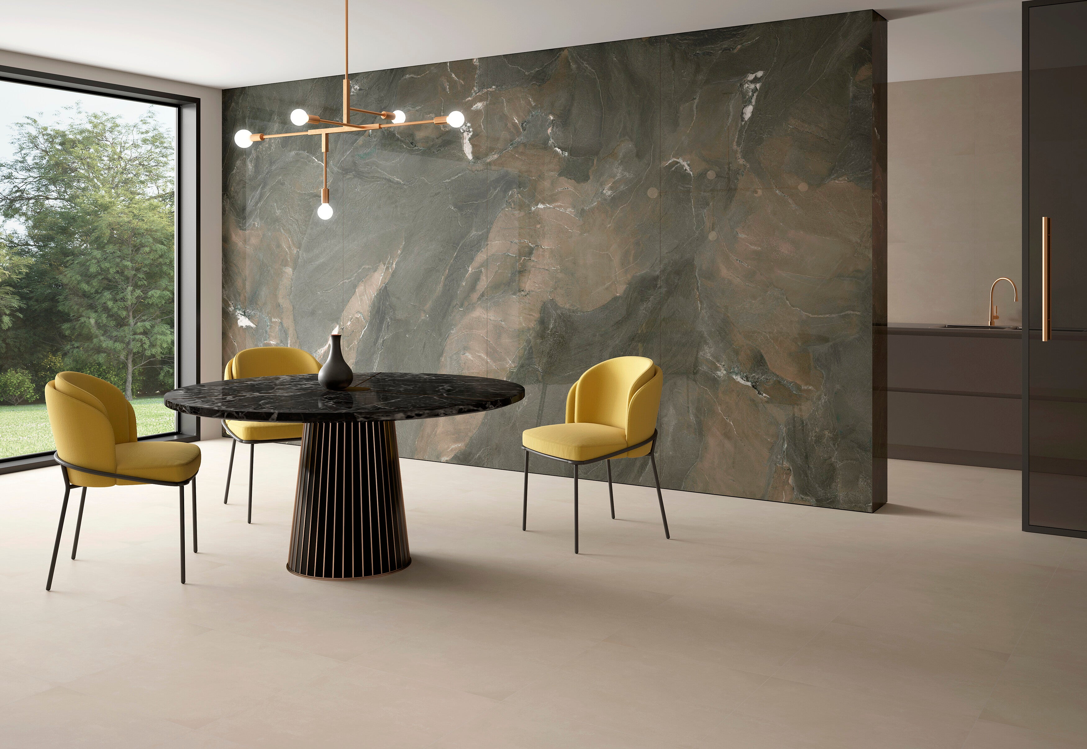 SLABS TAU TU.IRONSTONE BLACK MATT - 48 X 110 - (36.16 Sqft per Slab)