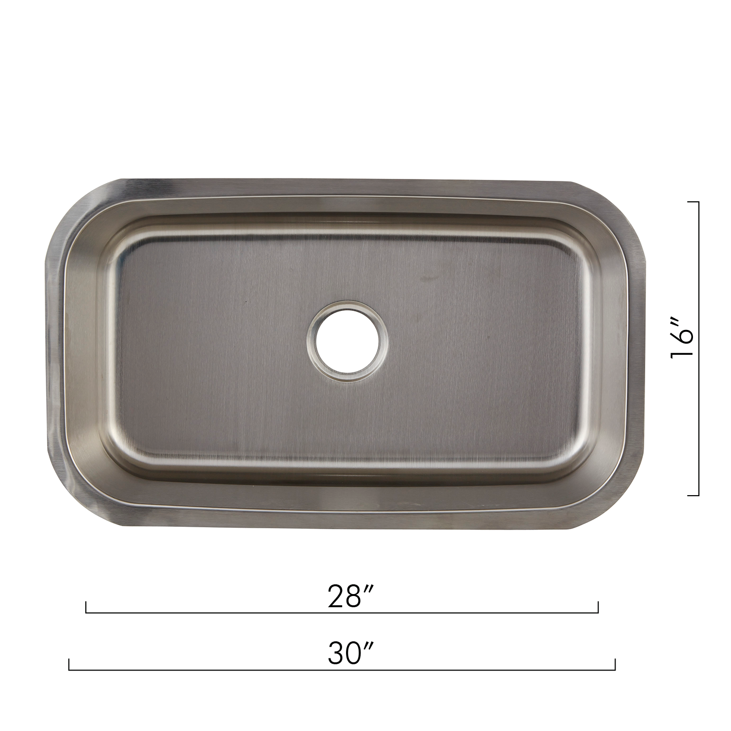 DAX Single Bowl Undermount Kitchen Sink, 18 Gauge Stainless Steel, Brushed Finish. Order now at www.daxib.com