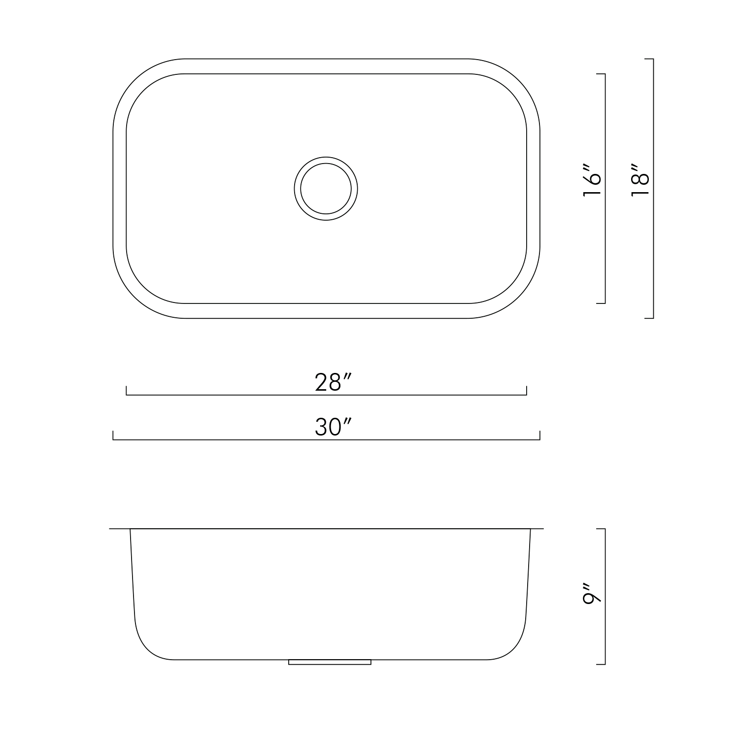 DAX Single Bowl Undermount Kitchen Sink, 18 Gauge Stainless Steel, Brushed Finish. Order now at www.daxib.com
