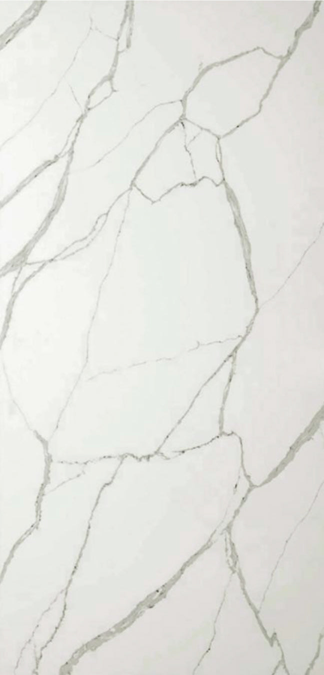 CALACATTA GOLD POLISHED QUARTZ - 127inch x 65inch x 3/4inch - (57.33 sqft per slab)