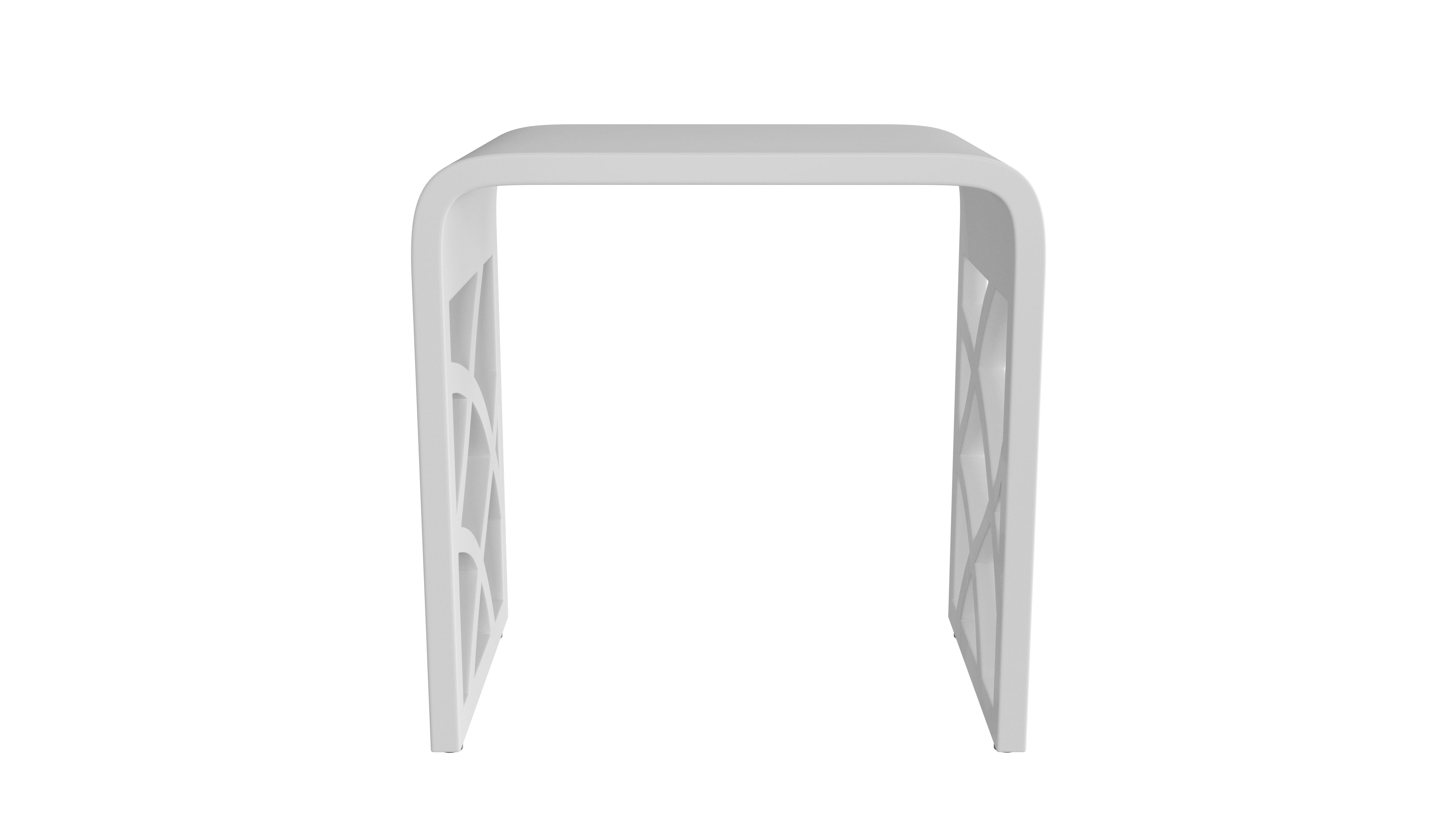 Taburete de baño de superficie sólida DAX - Negro mate (DAX-ST-05-B)