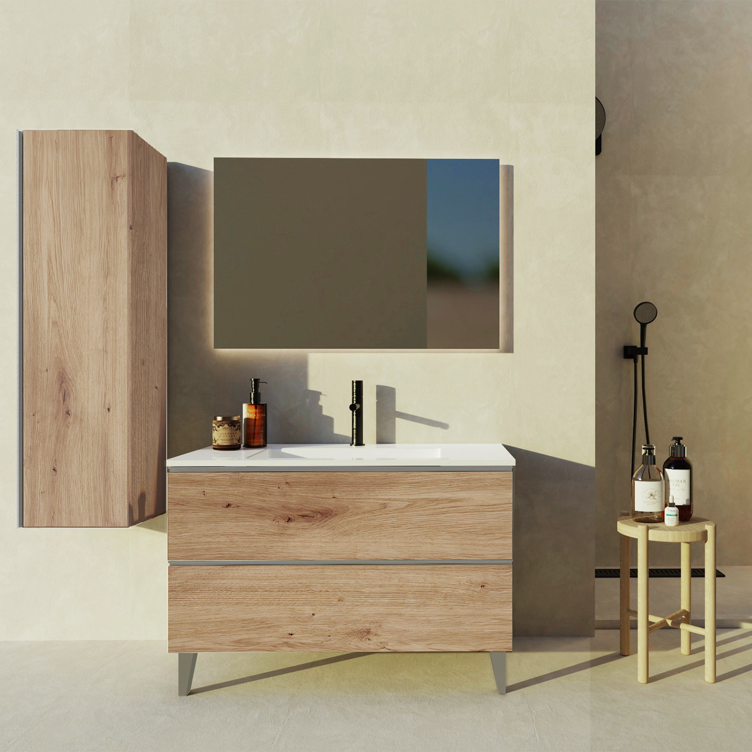 Granada Single Vanity 2 Drawers with Basin Included