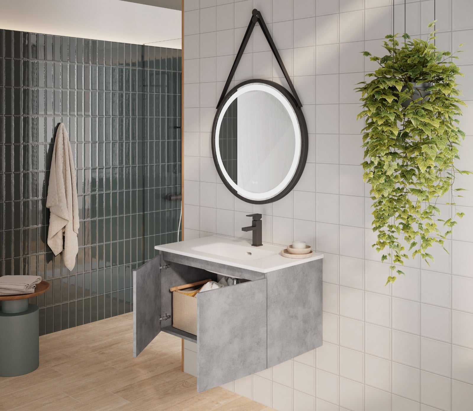 Malibu Bathroom Vanity Cabinet with Ceramic Basin Included