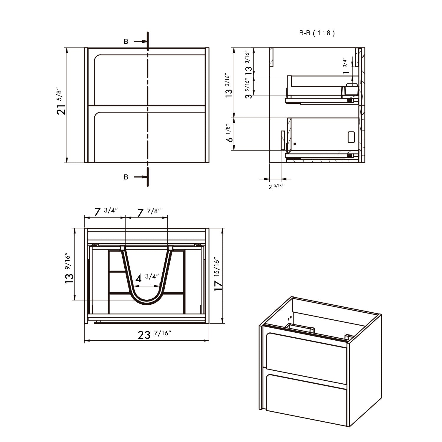 Indico Bathroom Single Vanity Cabinet with Basin Included