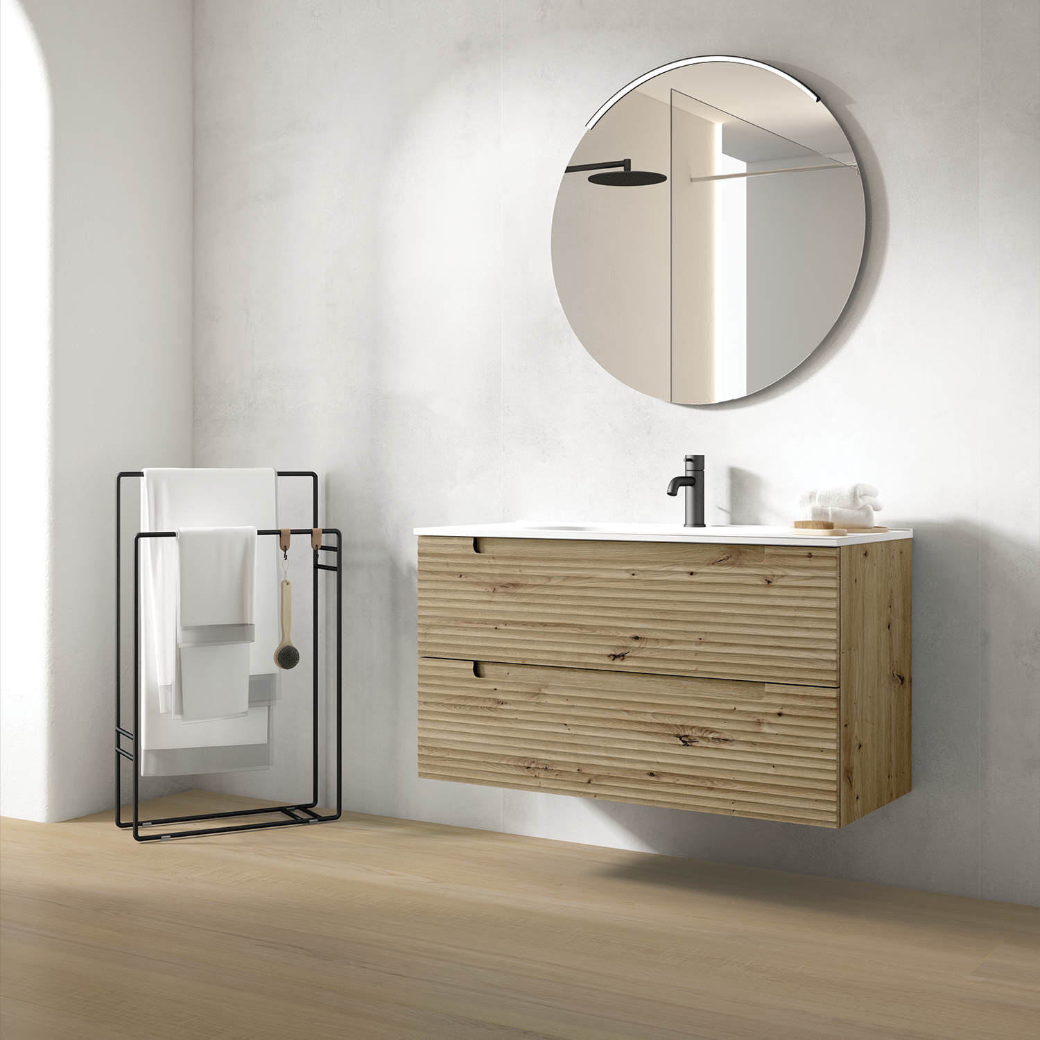Kyoto Bathroom Single Vanity Cabinet with Basin Included