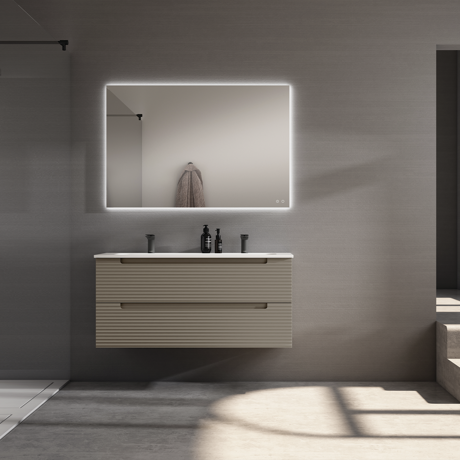 Kyoto Bathroom Single Vanity Cabinet with Basin Included