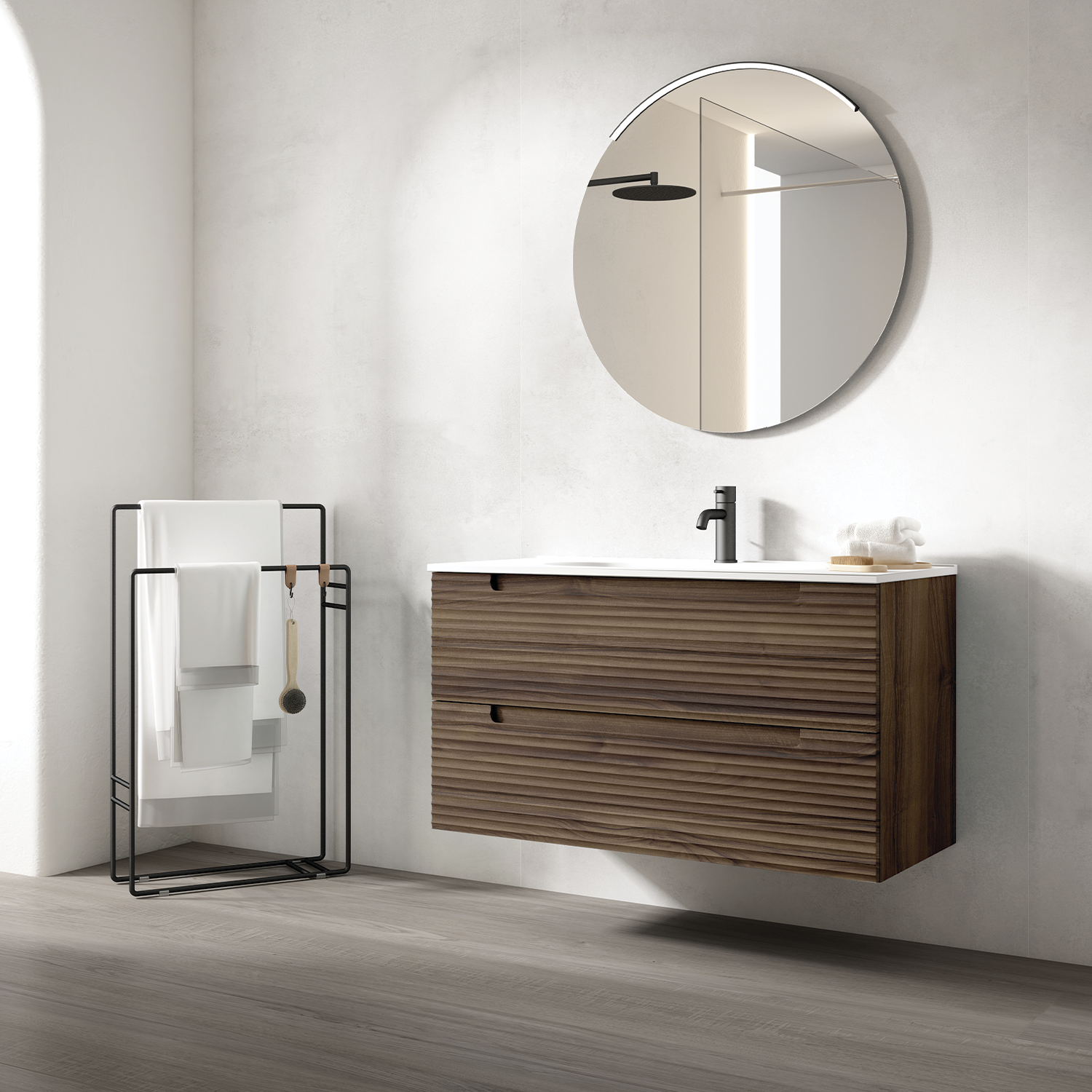 Kyoto Bathroom Single Vanity Cabinet with Basin Included