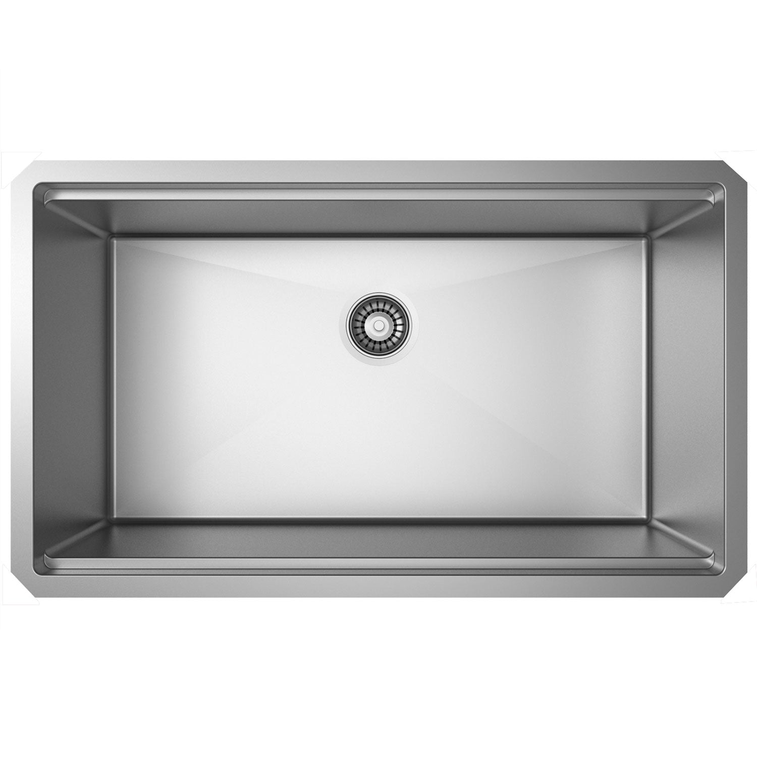 DAX Workstation Single Bowl Undermount Kitchen Sink 40 x 18 - R10 - 18G. Accessories Included (DX-WS4019-R10)