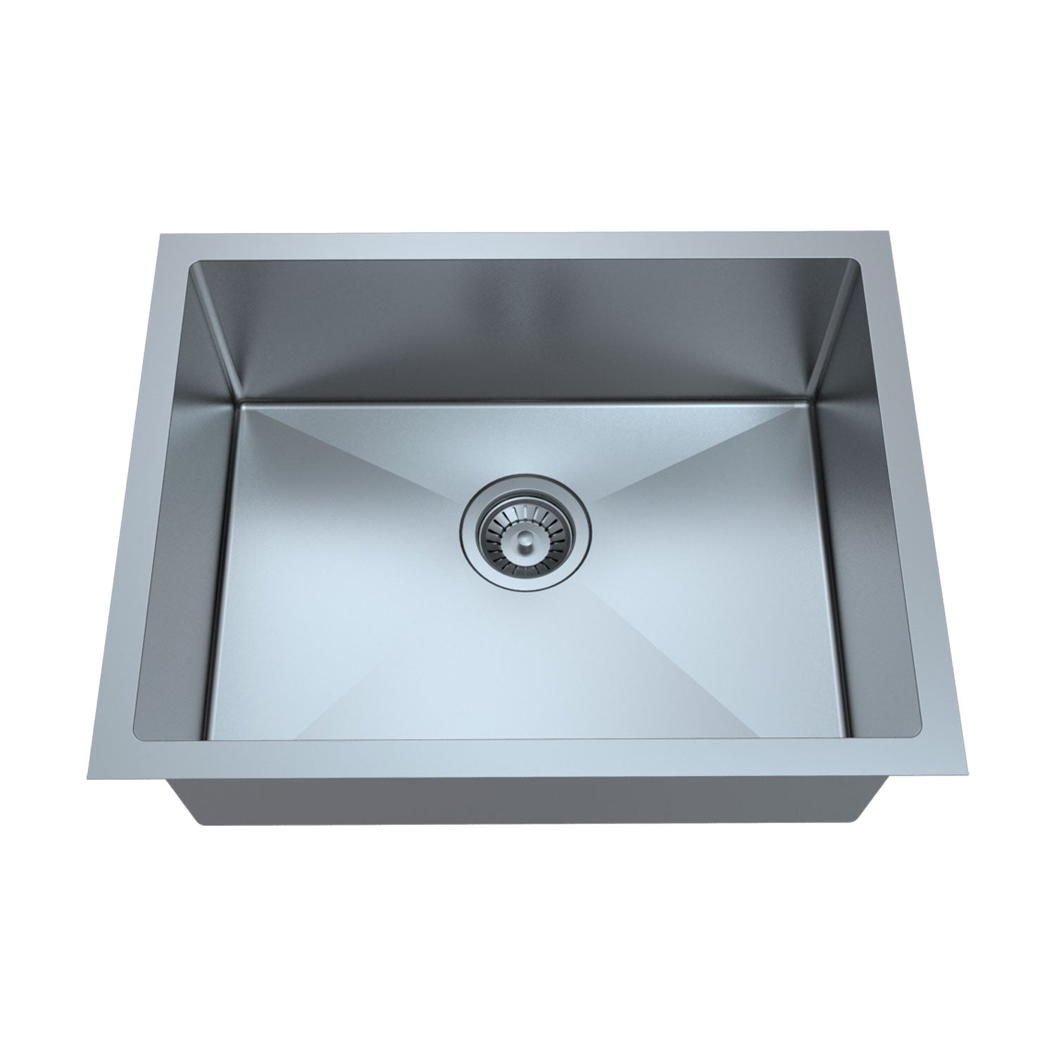 DAX Single Bowl Undermount Kitchen Sink 23" x 18" - R10 - 18G. No Accessories Included (DX-T2318-R10-X).
