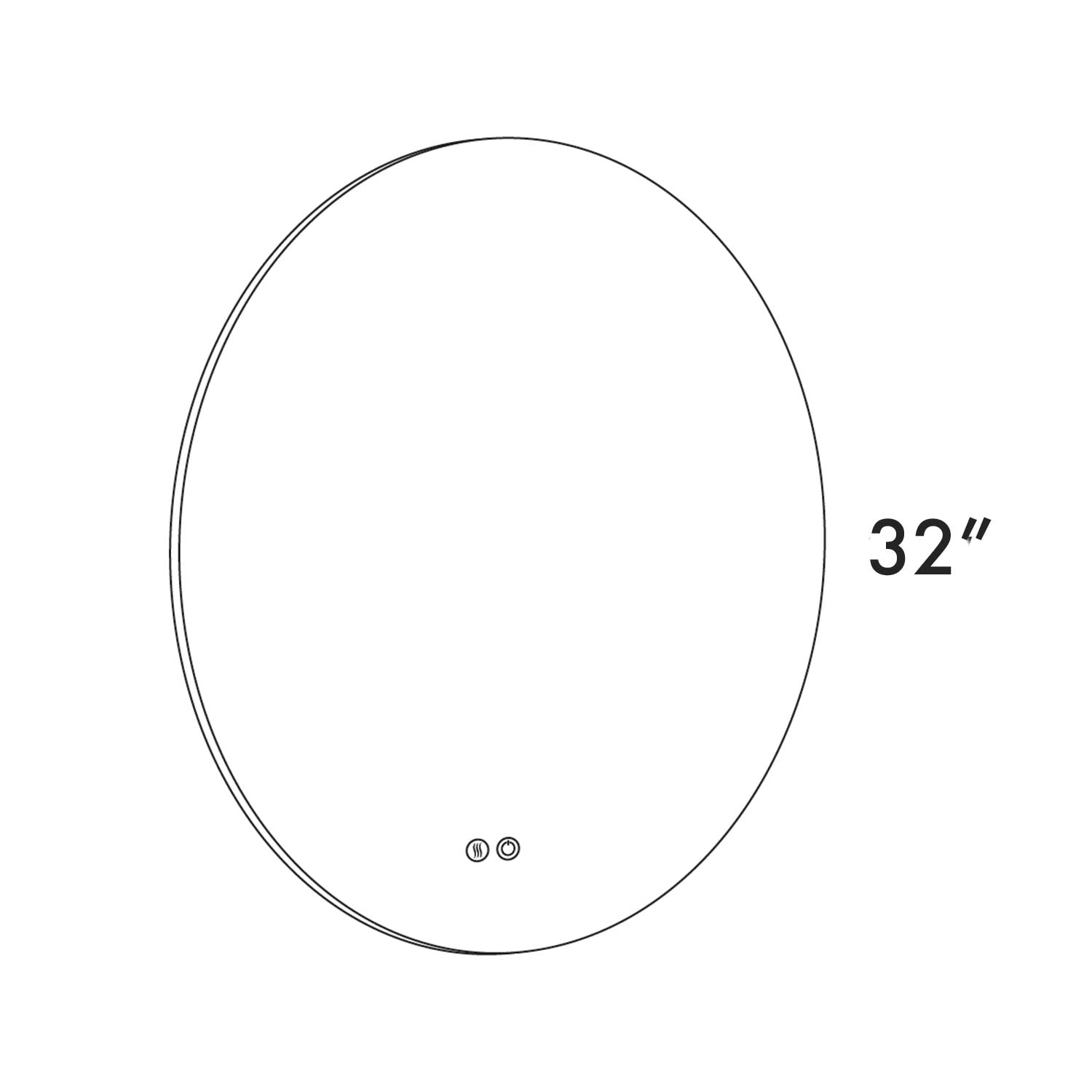 DAX Verona Rond LED Light Round Mirror Anti Fog System 28" 32" 40" Inches