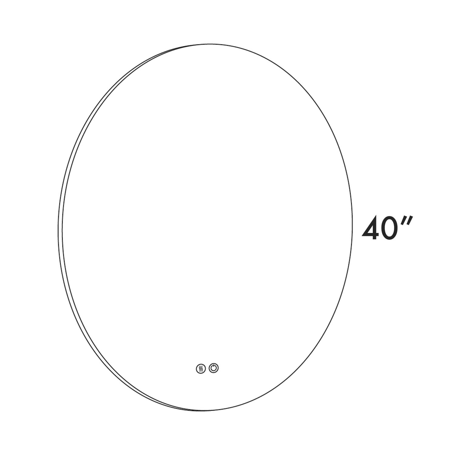 DAX Verona Rond LED Light Round Mirror Anti Fog System 28" 32" 40" Inches