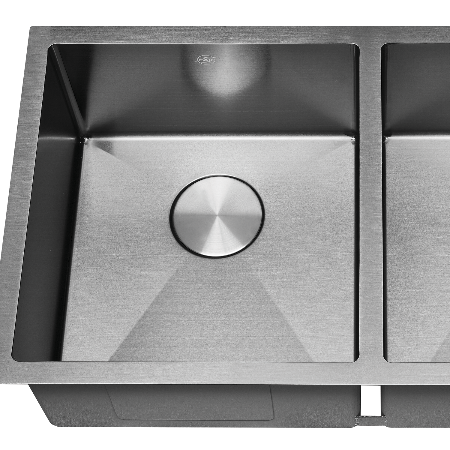DAX Handmade Double Bowl Undermount Kitchen Sink - Black Stainless Steel - Accessories Included