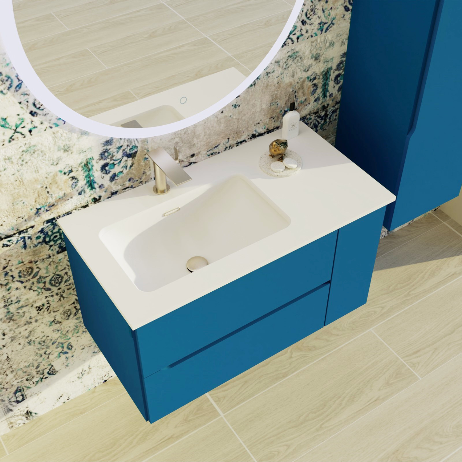 Cenit Bathroom Single Vanity Cabinet with Onix Basin Included