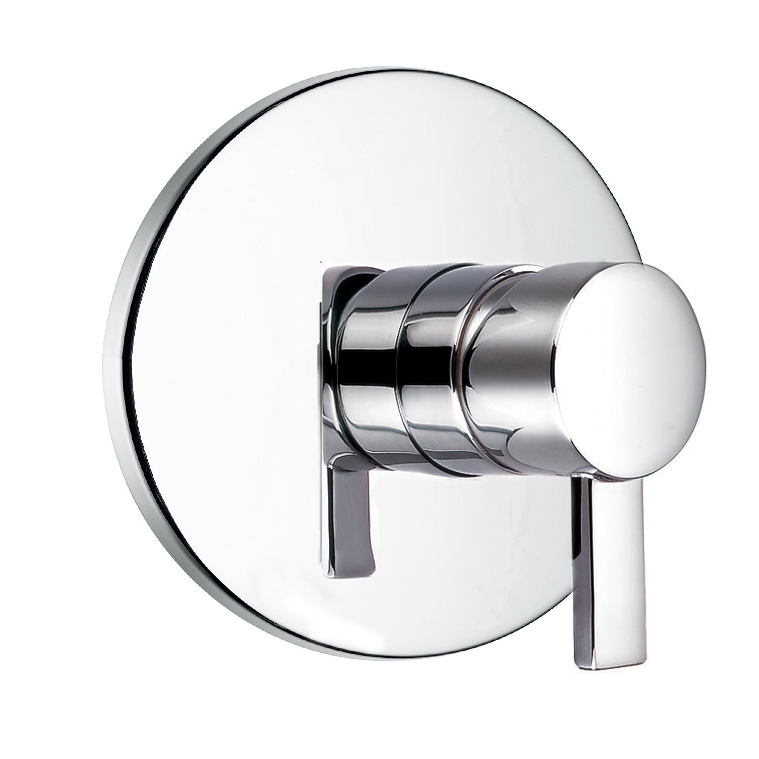 DAX Round Shower Single Valve Trim, Brass Body, Brushed Nickel Finish, 6-5/8 x 6-5/8 Inches (DAX-8303B-BN)