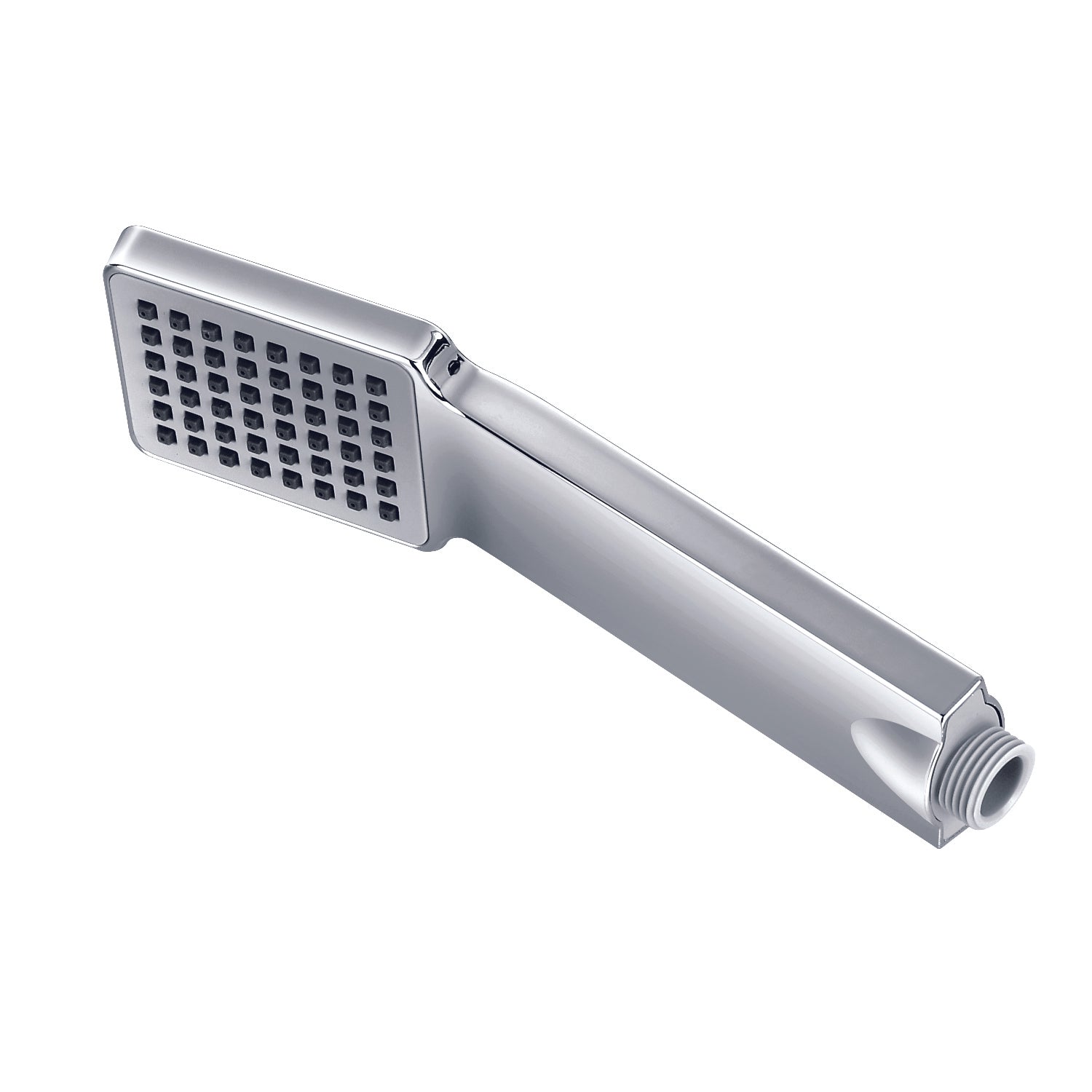 DAX Square Handheld Shower Head with Angle, L-Style, Brass Body, Chrome Finish, 2-1/2 x 8-13/16 Inches (DAX-550)