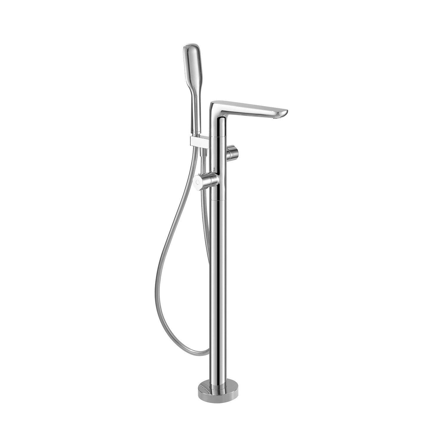 DAX Independiente Hot Tub Filler con ducha de mano y pico cuadrado, cuerpo de latón, acabado cromado, 8-11/16 x 34 13/16 pulgadas (DAX-8153)