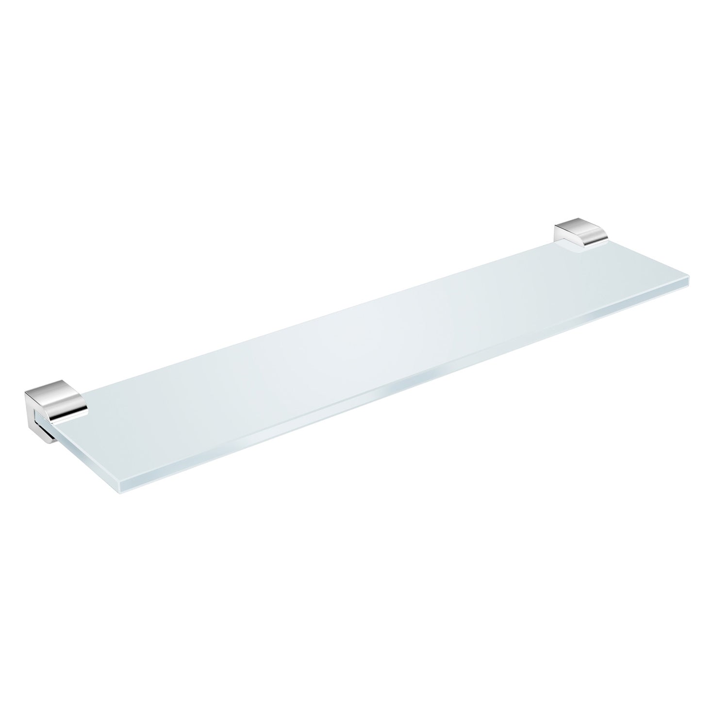 Estante de baño DAX Milano, montaje en pared, cuerpo de latón con vidrio templado, acabado cromado, 15-3/4 pulgadas (DAX-GDC160144-CR)