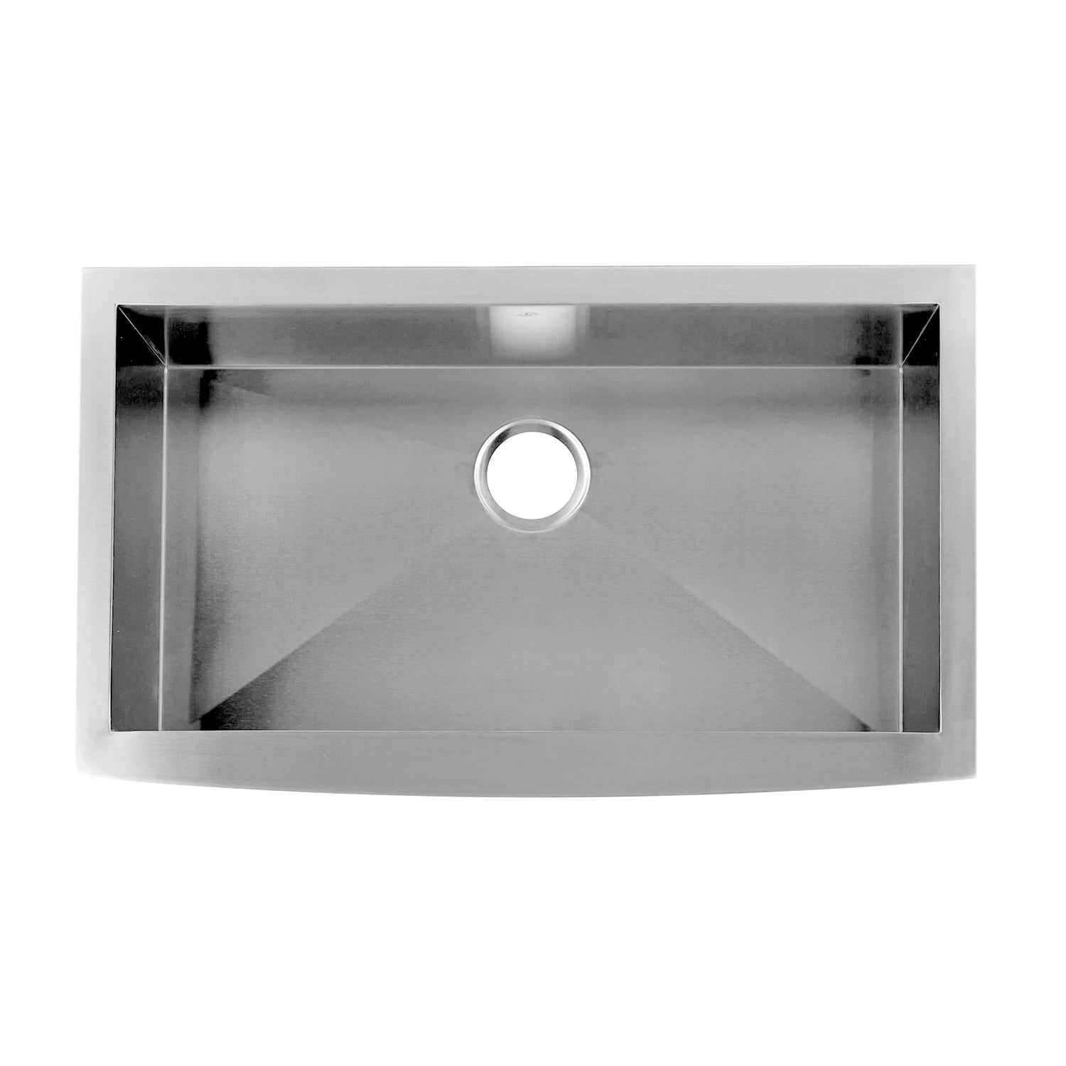 Fregadero de cocina DAX Farmhouse, acero inoxidable calibre 16, acabado cepillado, 35-7/8 x 20 x 10 pulgadas (DAX-SQ-3621)