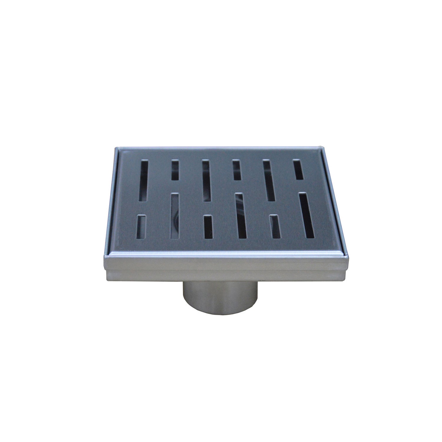 DAX Square Shower Floor Drain, Stainless Steel Body, Chrome Finish, 4 x 4 Inches (ZS3S01CR)