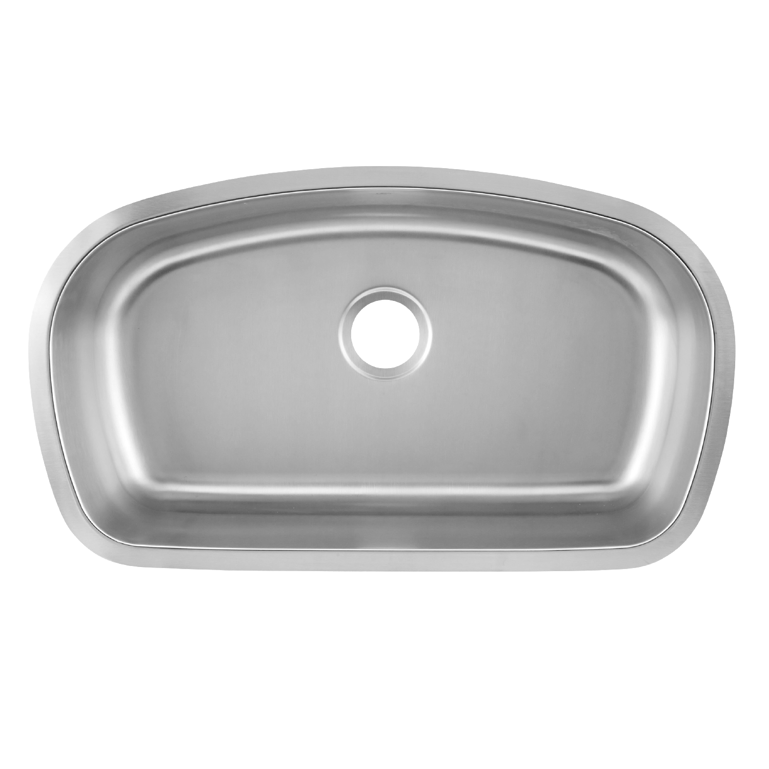 Fregadero de cocina DAX de un solo cuenco, acero inoxidable calibre 18, acabado cepillado, 32-1/2 x 18-9/16 x 9 pulgadas (DAX-3319)