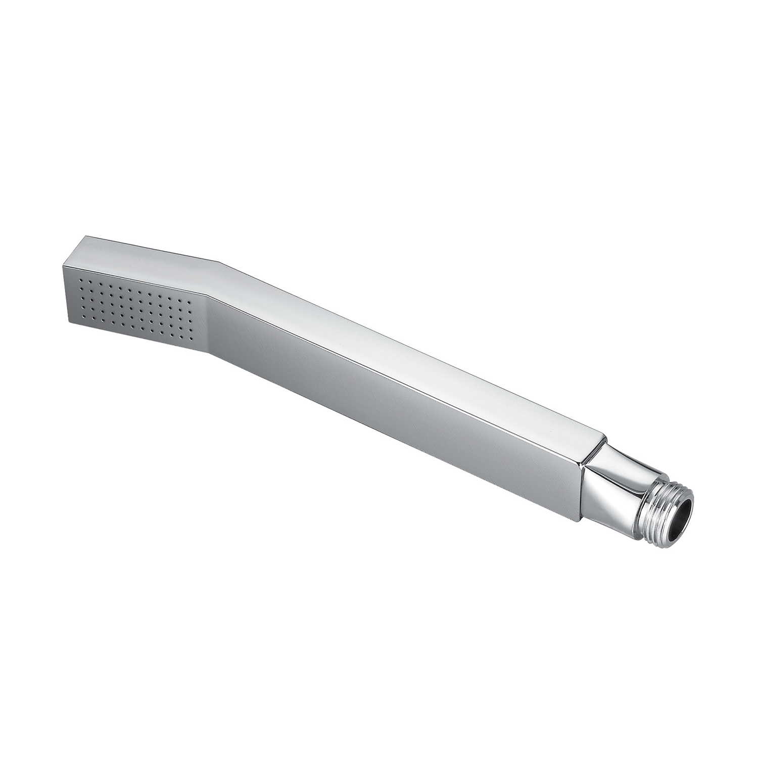 DAX Square Handheld Shower Head with Angle, L-Style, Brass Body, Chrome Finish, 1/2 x 9-5/16 Inches (DAX-528)