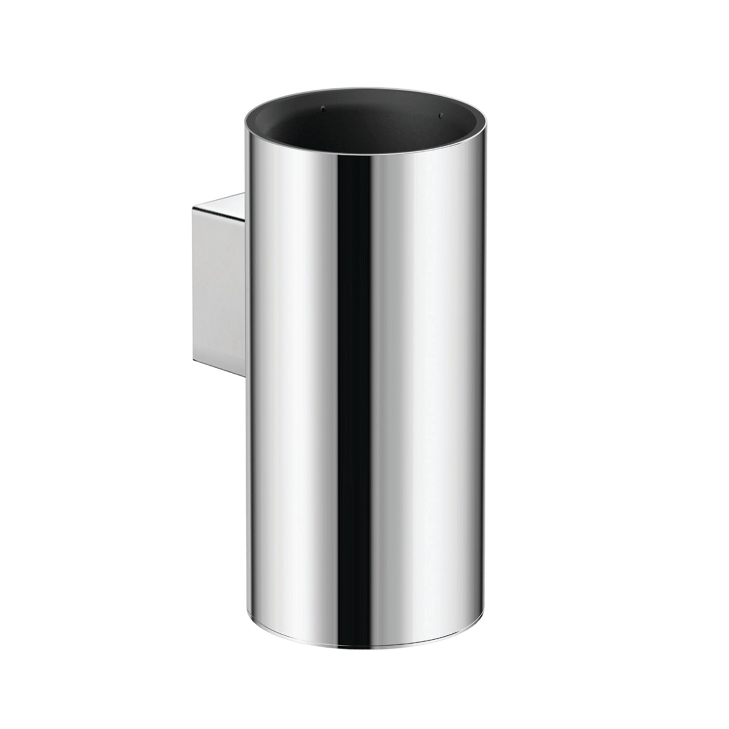 COSMIC Architect - Soporte para cepillo de dientes para vaso individual de baño, montaje en pared, taza de acero inoxidable, acabado cromado, 2-7/16 x 5-1/4 x 3-7/16 pulgadas (2050153)