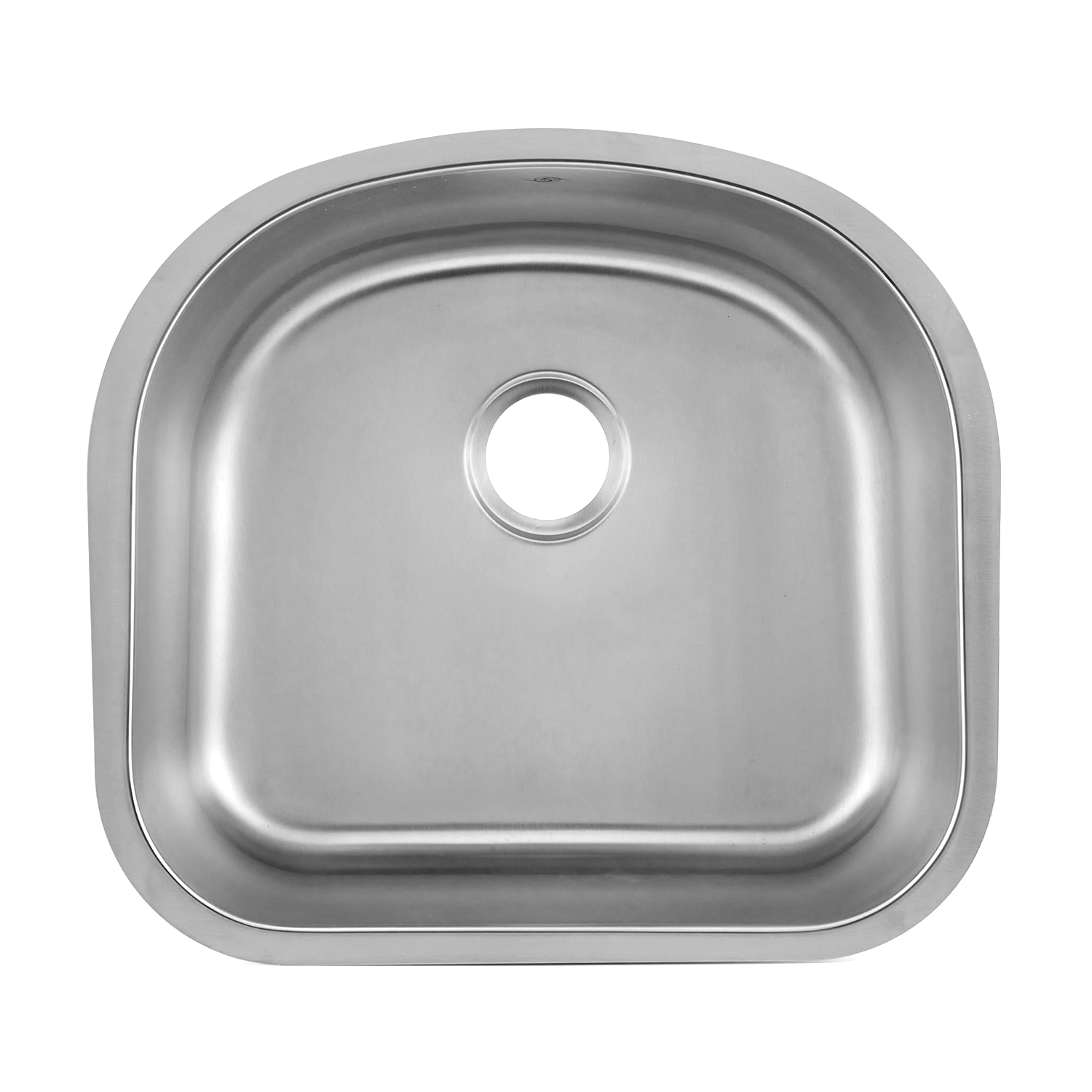 Fregadero de cocina DAX de un solo cuenco, acero inoxidable calibre 18, acabado cepillado, 23-1/4 x 20-7/8 x 9 pulgadas (DAX-2321)