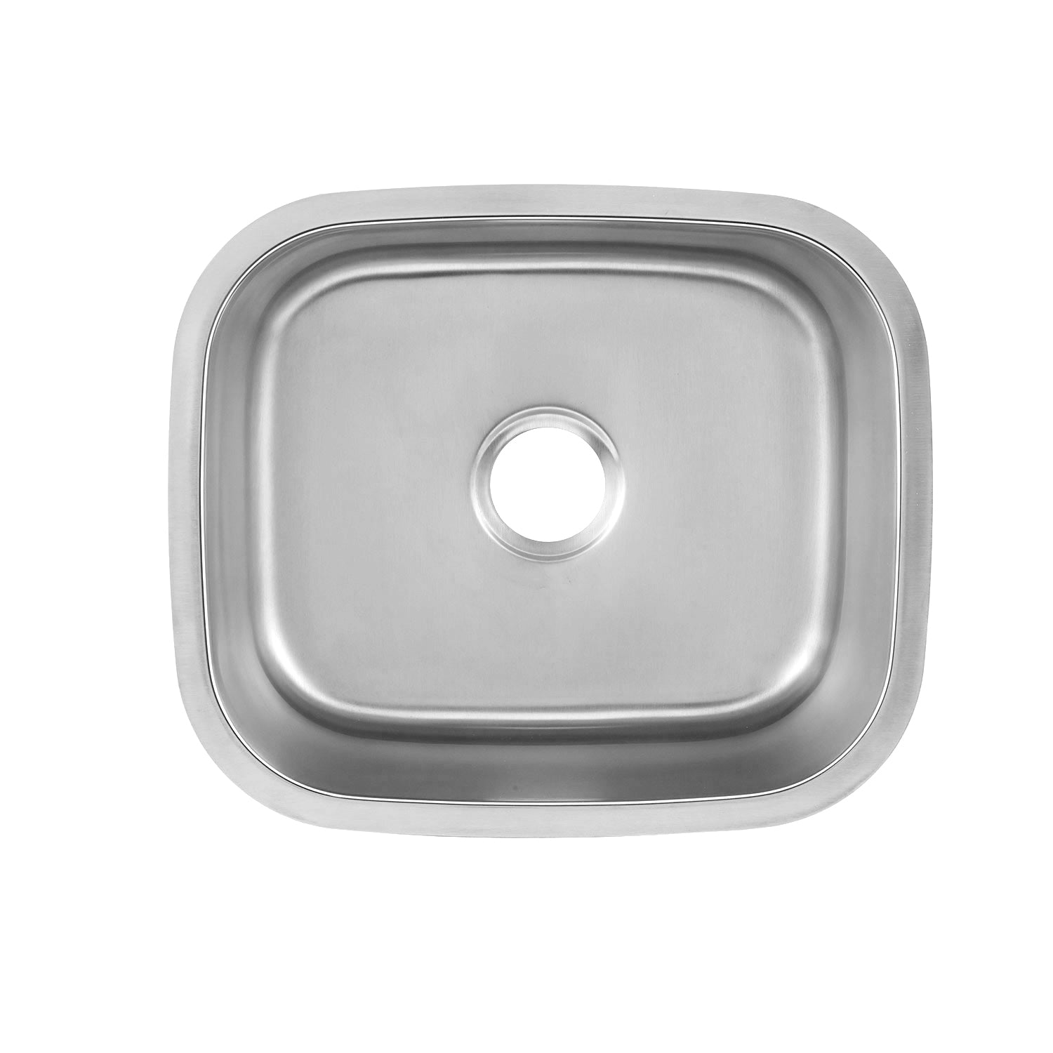 Fregadero de cocina DAX de un solo cuenco, acero inoxidable calibre 18, acabado cepillado, 20-3/4 x 17-3/4 x 9 (DAX-1720)