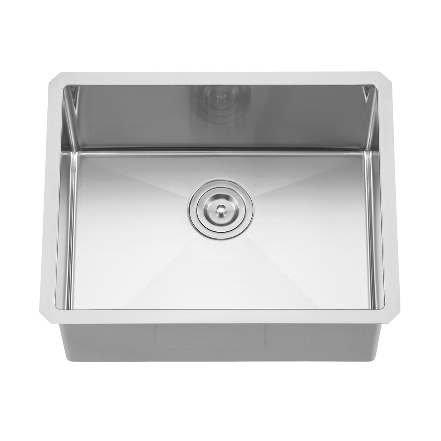 Fregadero de cocina DAX hecho a mano de un solo cuenco, acero inoxidable de calibre 18, acabado cepillado, 23 x 18 x 10 pulgadas (DAX-2318R10)