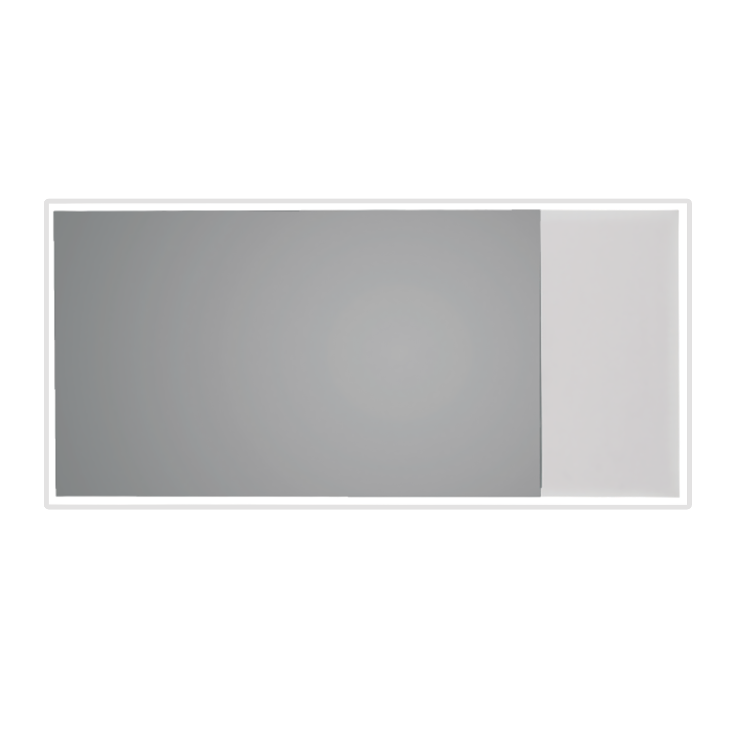 DAX Solid Surface Rectangle LED Backlit Bathroom Vanity Mirror, Wall Mount, 46-7/16 x 23-2/3 x 1-3/8 Inches (DAX-AB-1570)