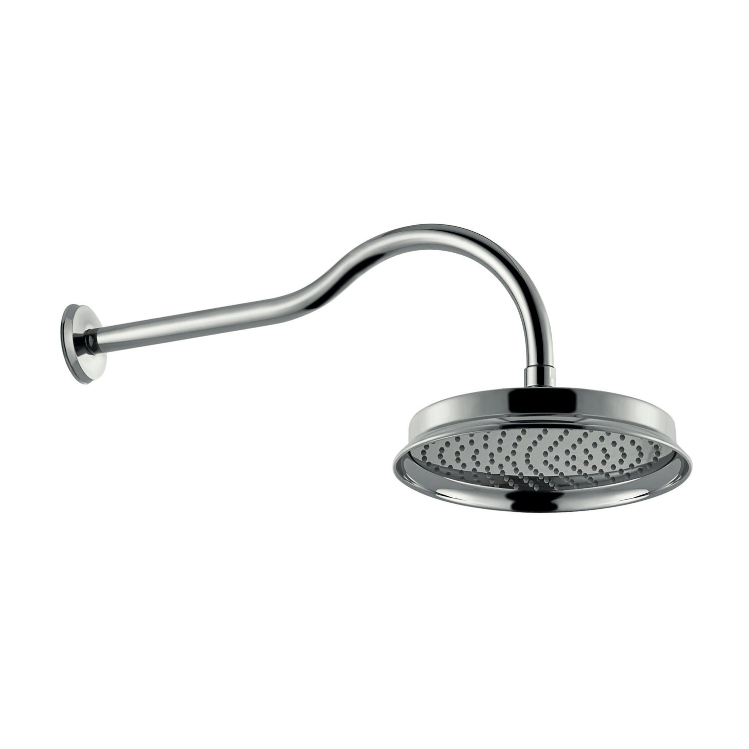 DAX Round Rain Shower Head, Wall Mount, Brass Body, Chrome Finish, Diameter 8-7/8 Inches (DAX-B15-CR)