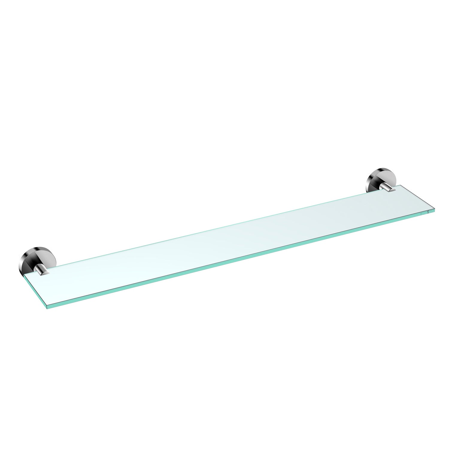 Estante de baño DAX Valencia, montaje en pared, cuerpo de latón con vidrio templado, acabado cepillado, 24-3/16 pulgadas (DAX-GDC120145-BN)