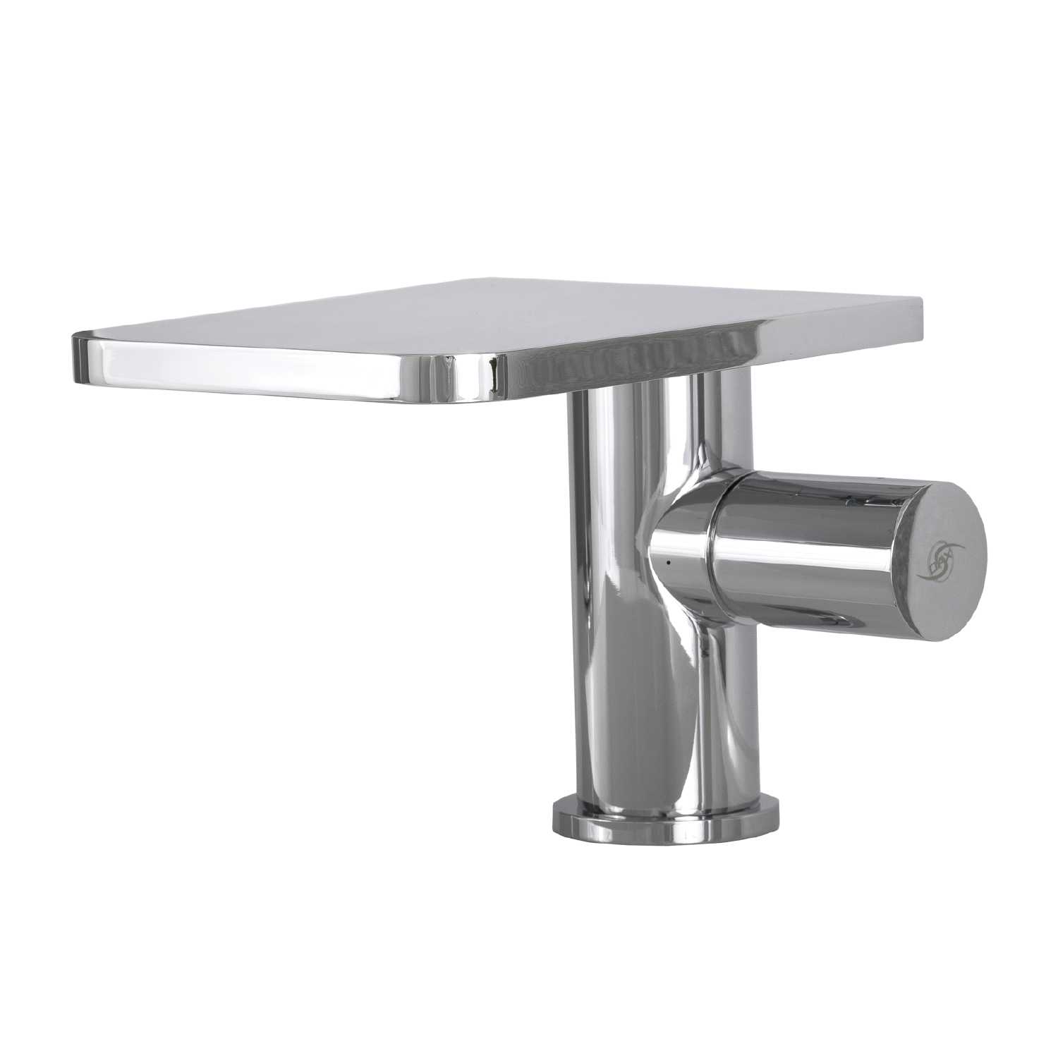 DAX llave monomando para baño con cascada, cuerpo de latón, acabado cromado, 5-5/16 x 4-5/16 pulgadas (DAX-9888)