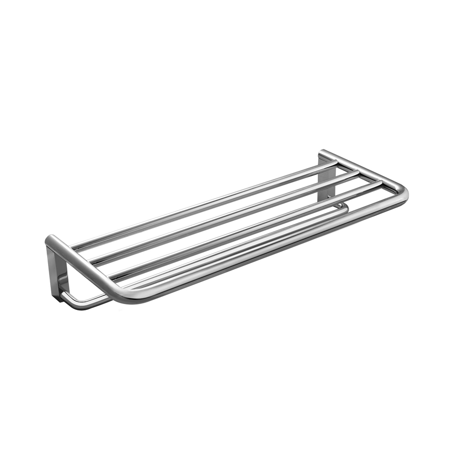 COSMIC Project  Towel Rack with Shelf, Wall Mount, Brass Body, Chrome Finish, 23-5/8 x 4-5/16 x 9-13/16 Inches (2510168)