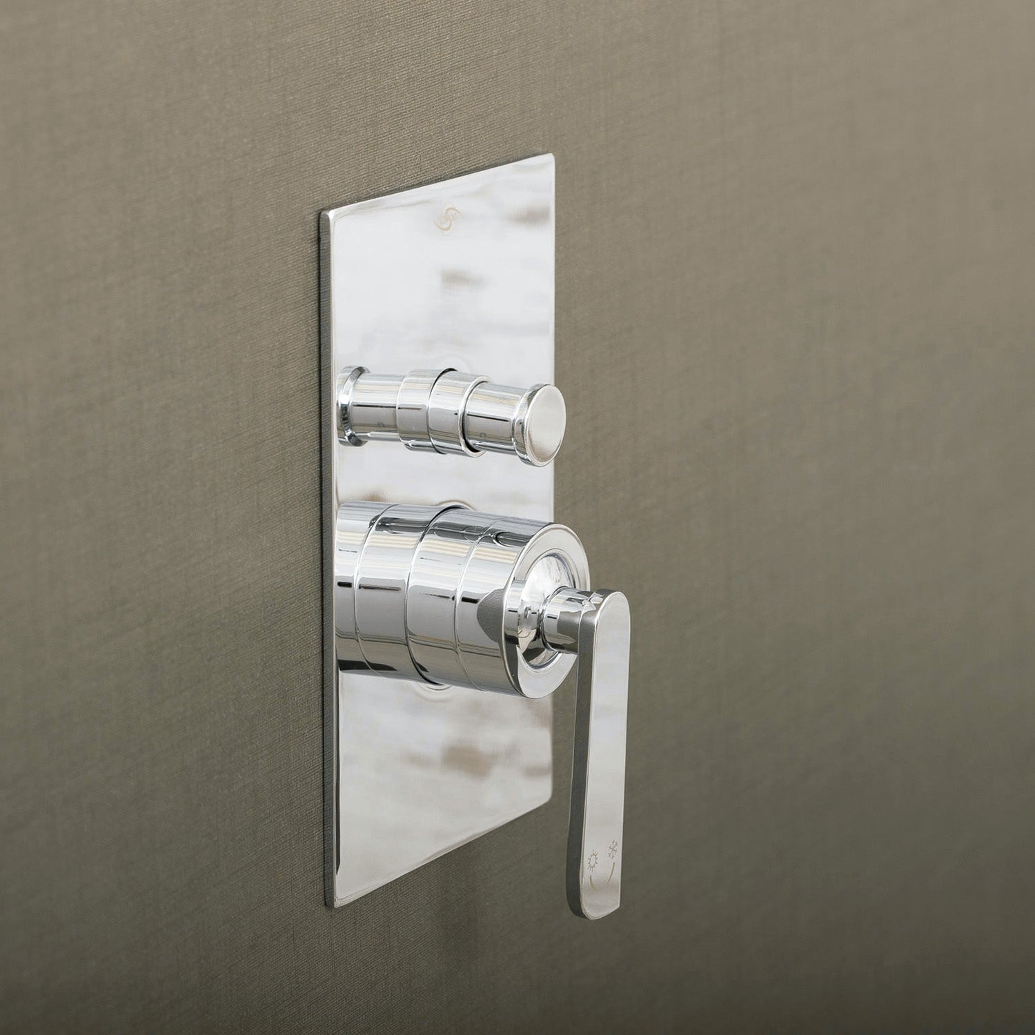 DAX Square Shower Single Valve Trim, Brass Body, Chrome Finish (DAX-8308E)