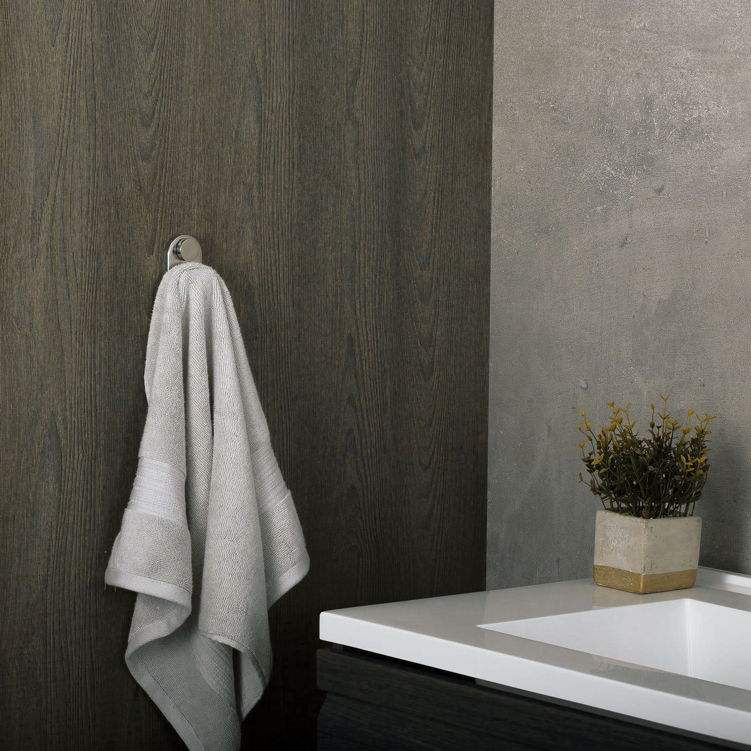 Gancho de baño doble DAX, montaje en pared de acero inoxidable, acabado satinado, 1-3/4 x 2-3/4 x 1-9/16 pulgadas (DAX-G0210-S)