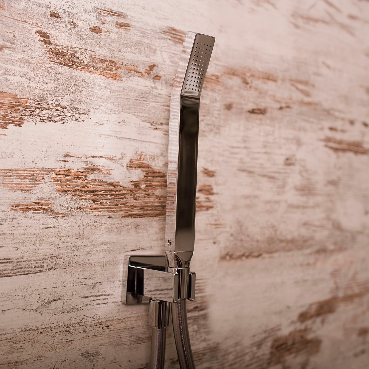DAX Square Handheld Shower Head with Angle, L-Style, Brass Body, Chrome Finish, 1/2 x 9-5/16 Inches (DAX-528)