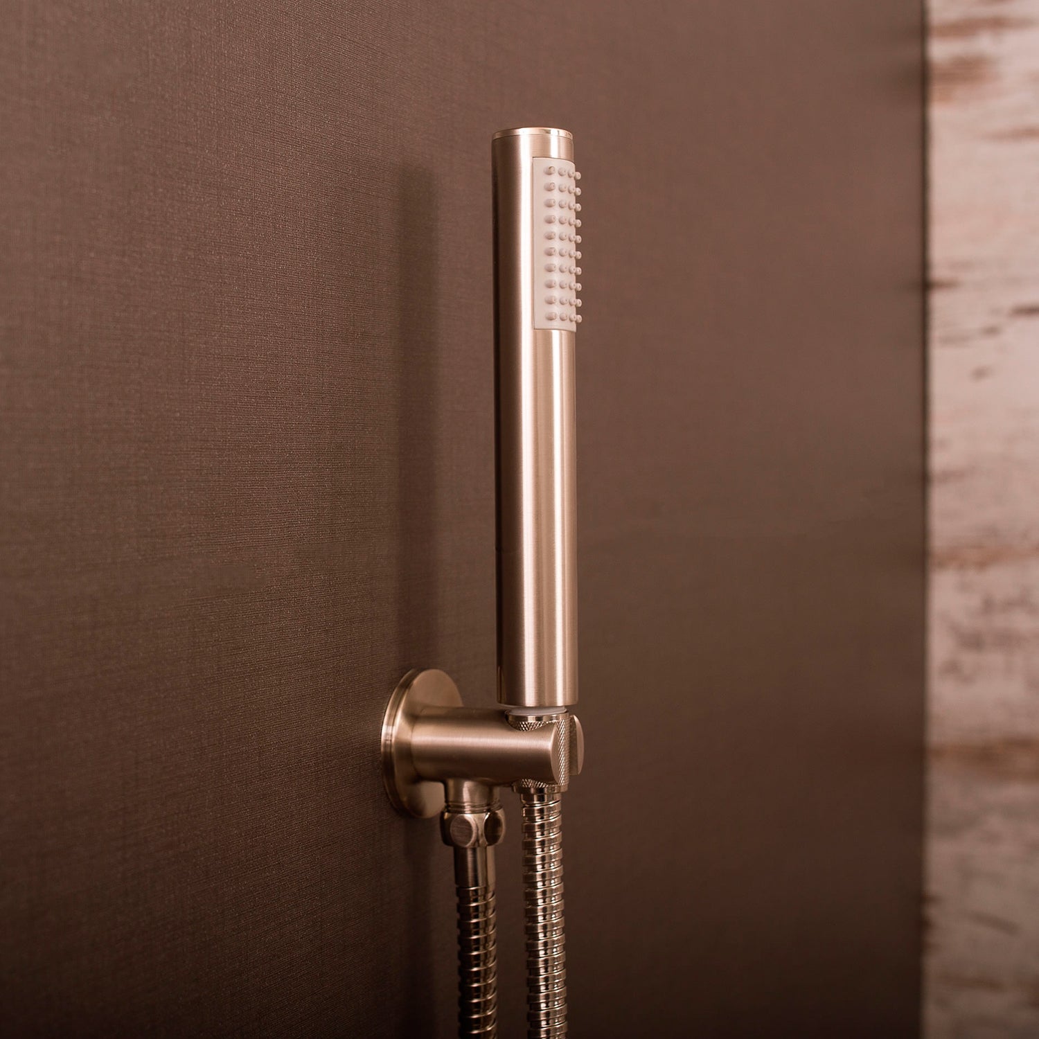 DAX Round Handheld Shower Head, Brass Body, Chrome Finish, 1-3/16 x 7-3/4 Inches (DAX-520)