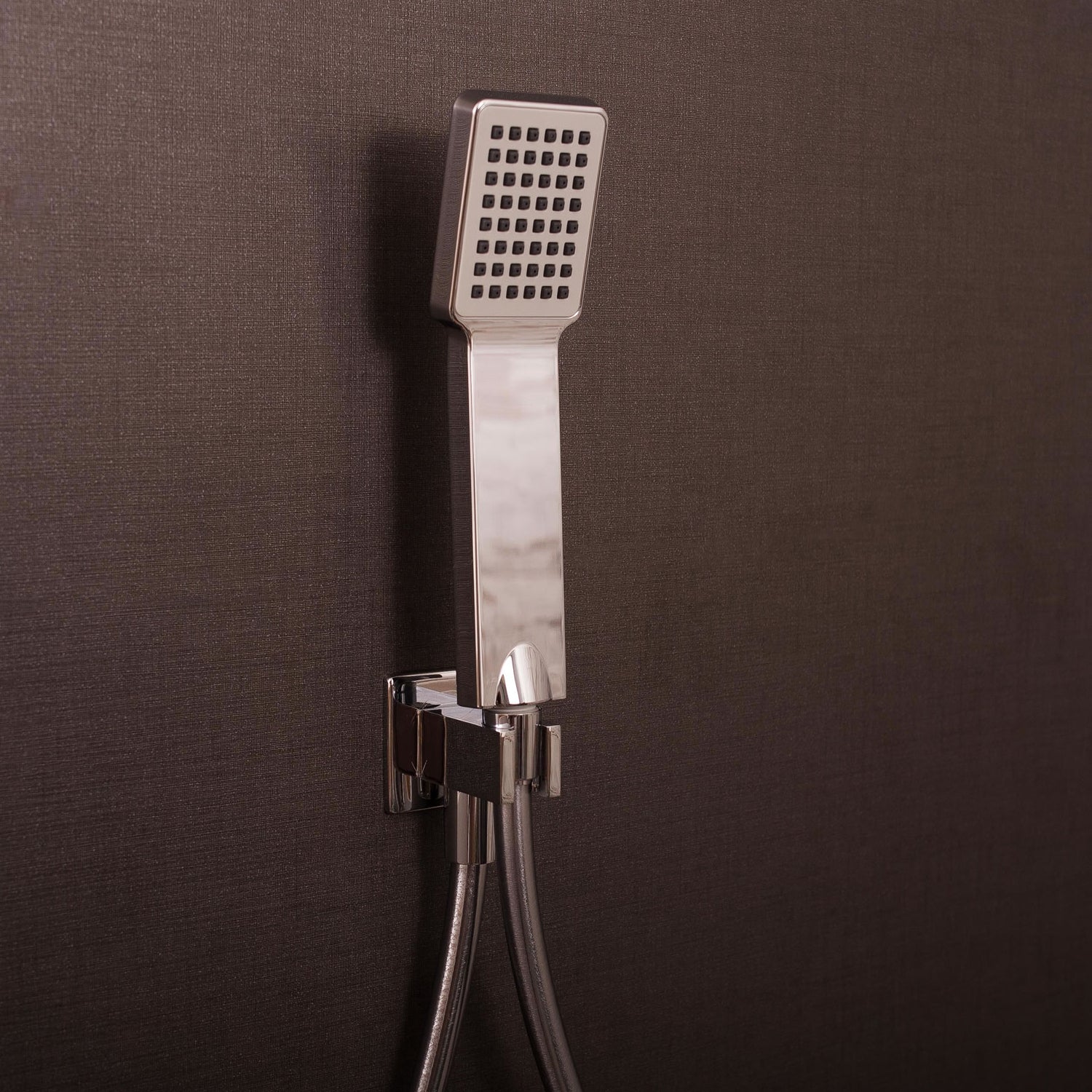 DAX Square Handheld Shower with Angle, L-Style, Brass Body, Chrome Finish, 2-1/2 x 8-13/16 Inches (DAX-550)