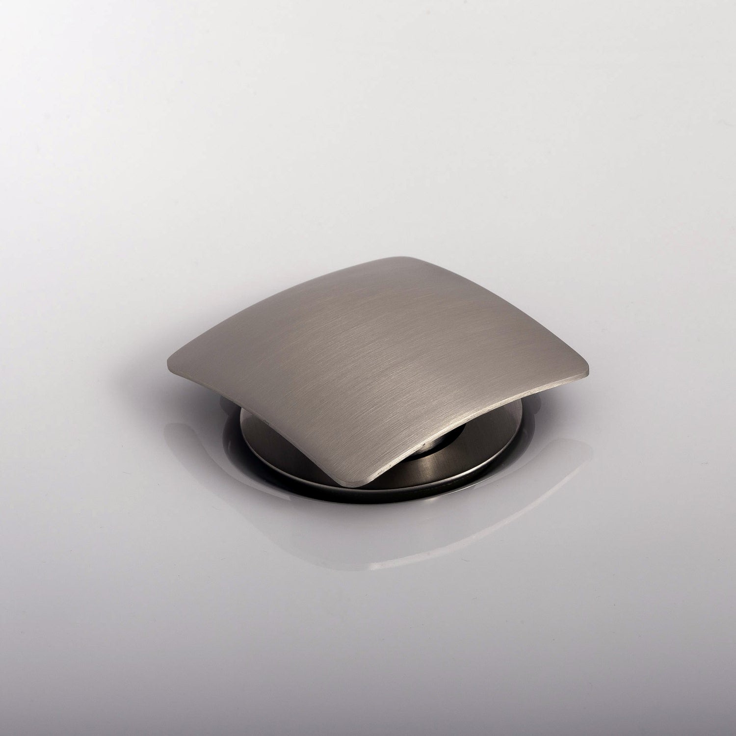 DAX Square Vanity Sink Pop Up Drain, cuerpo de latón, acabado de níquel cepillado, 2-5/8 x 8-7/8 pulgadas (DAX-82010-BN)