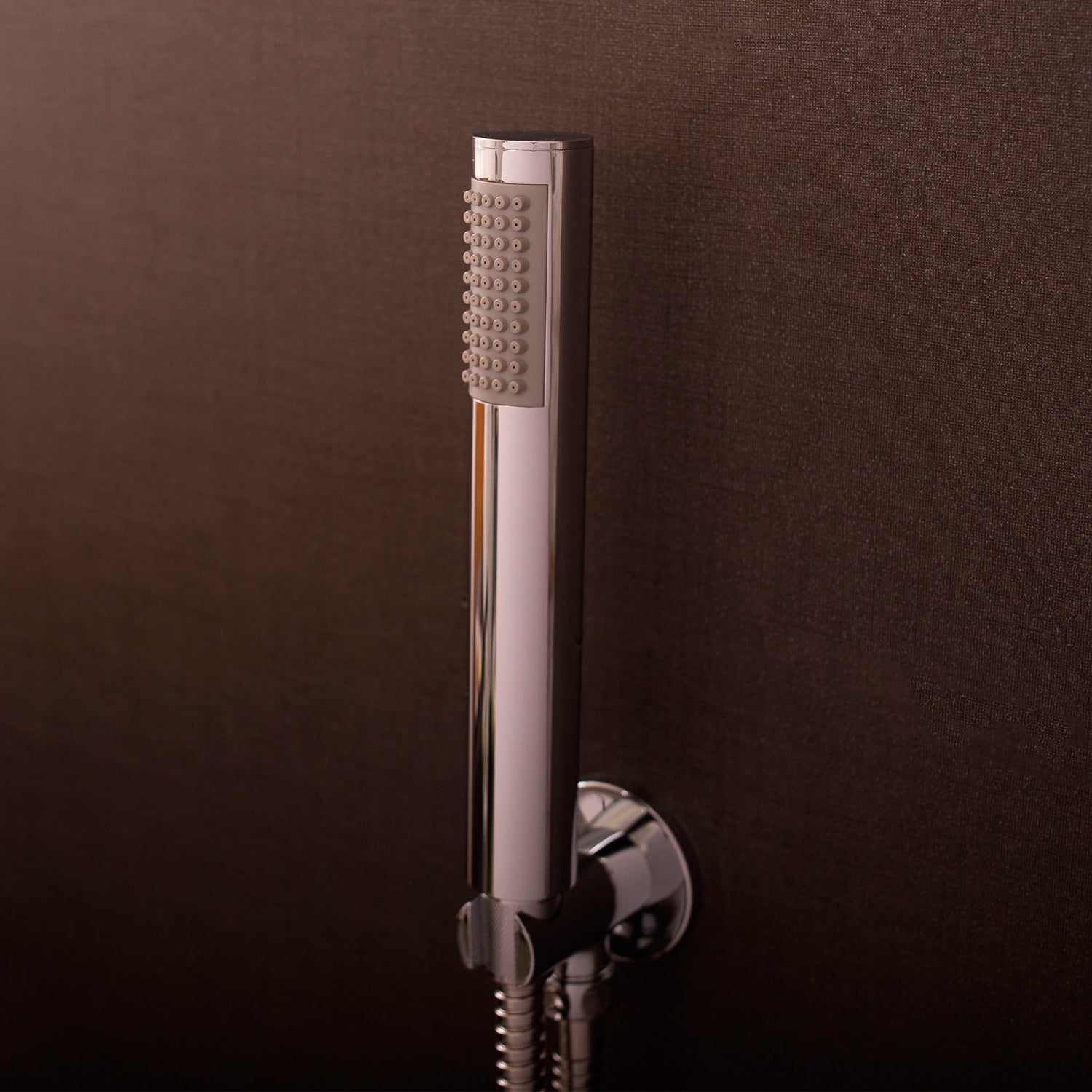DAX Round Handheld Shower Head, Brass Body, Chrome Finish, 1-3/16 x 7-3/4 Inches (DAX-520)